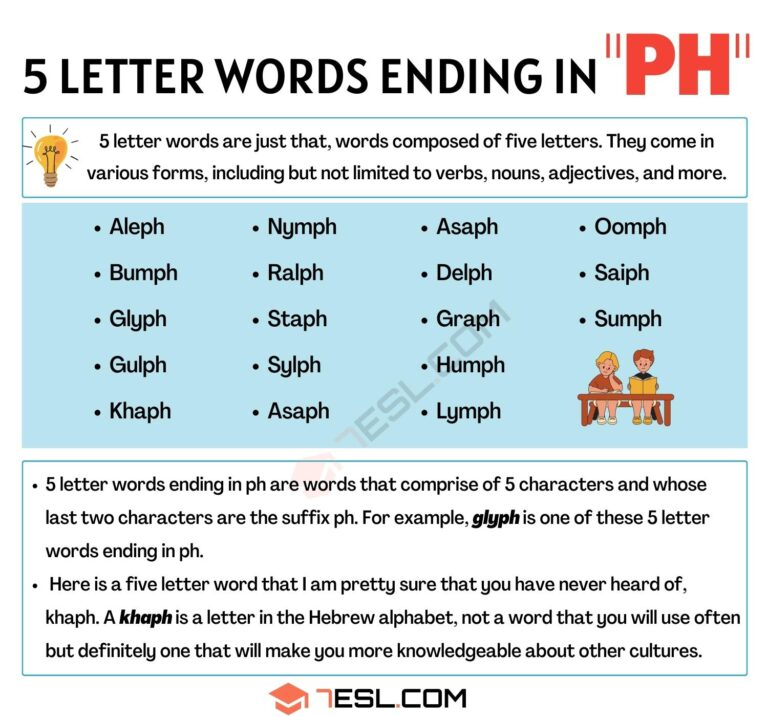 5 Letter Word Ending With Ph
