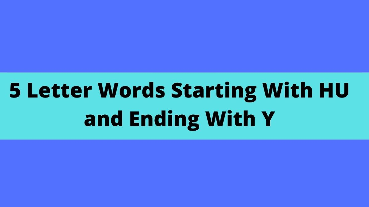 5 Letter Word Starting With Hu And Ending In Y