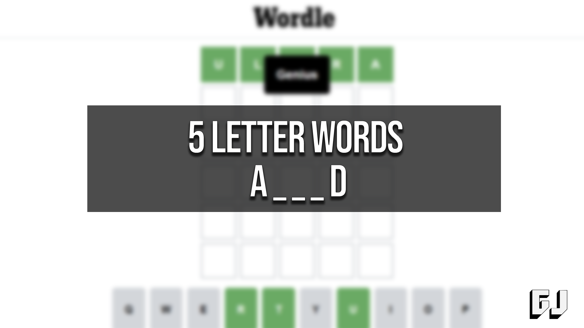 5 Letter Word Starts With A Ends In D