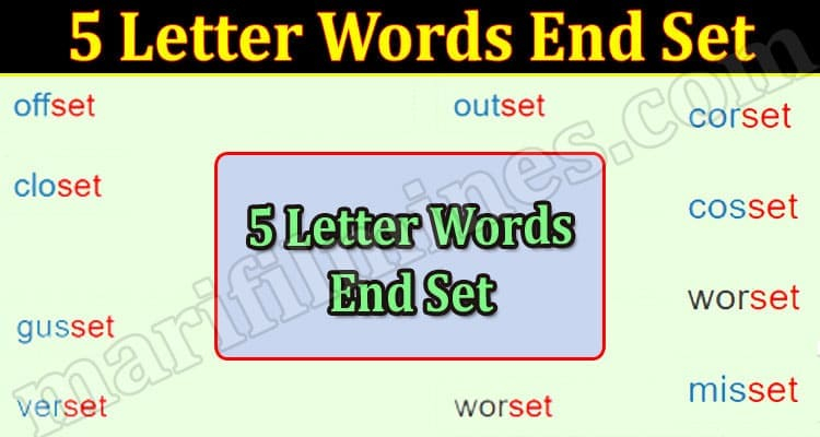 5 Letter Words End In Set
