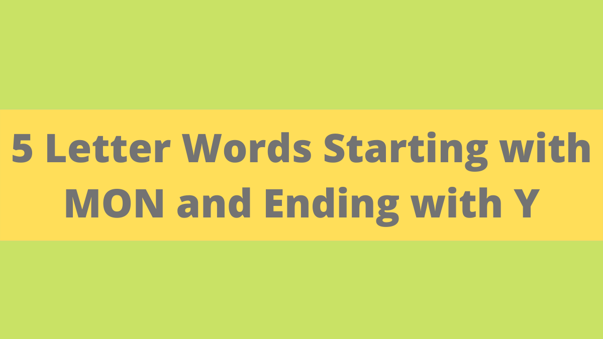 5 Letter Words That End In Mor
