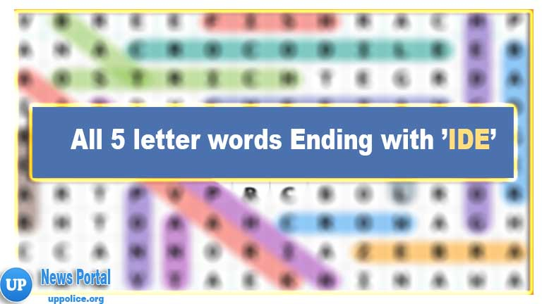 5 Letter Words That End With Ide